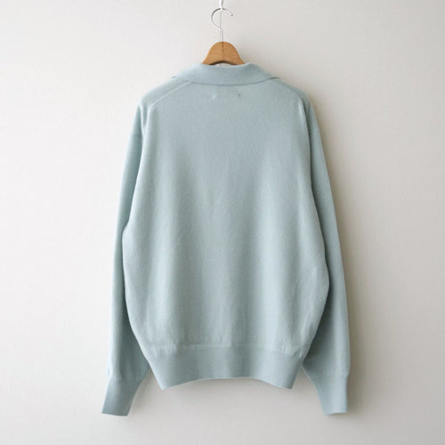 EXTRA FINE WOOL KNIT SKIPPER #SAX [ST.1636]