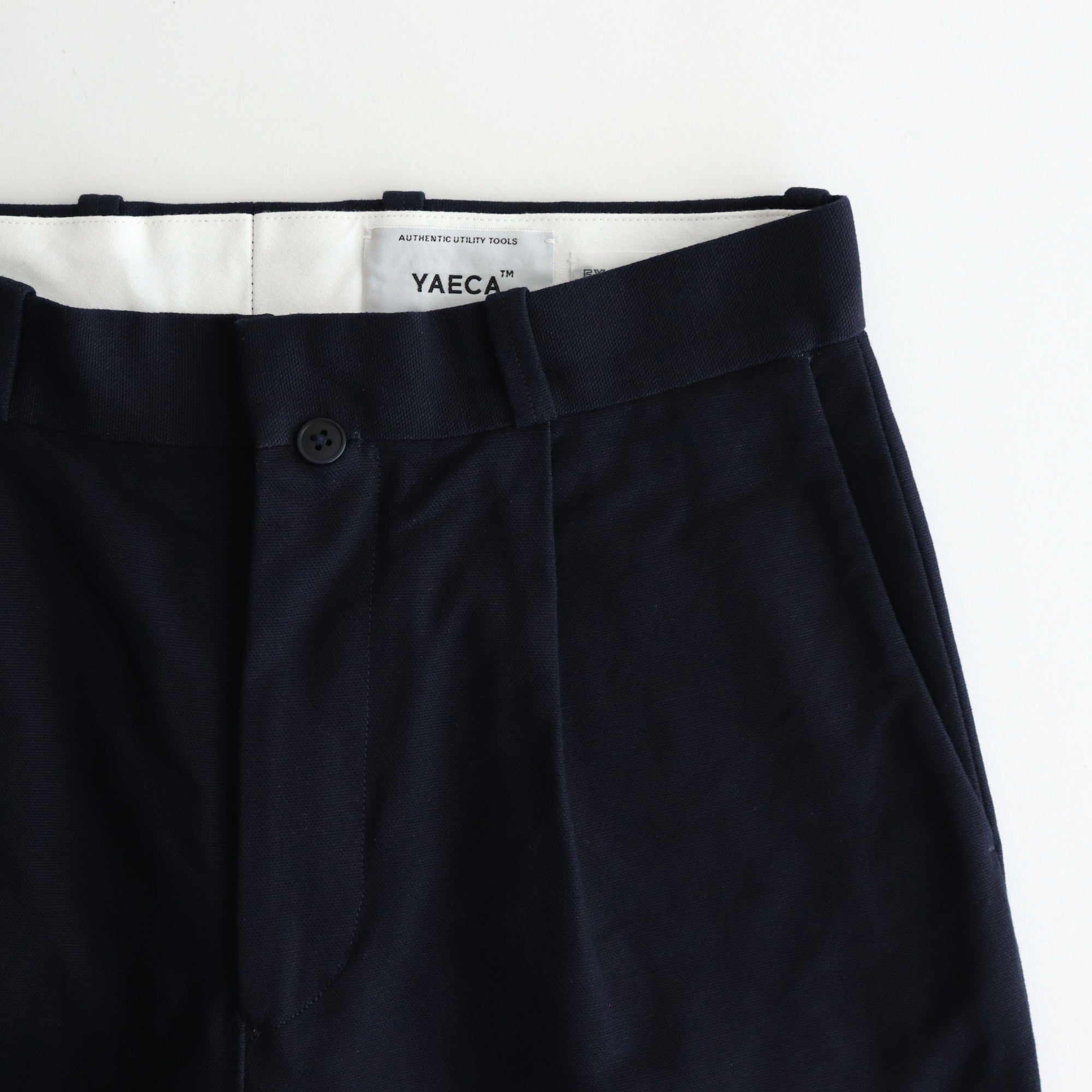 chino tuck straight #navy [65635]