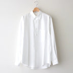 WASHED FINX TWILL BIG SHIRT #WHITE [A25AS02TN]