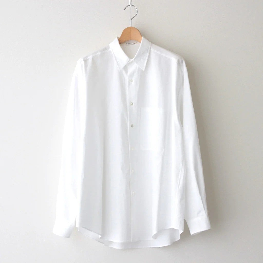 WASHED FINX TWILL BIG SHIRT #WHITE [A25AS02TN]