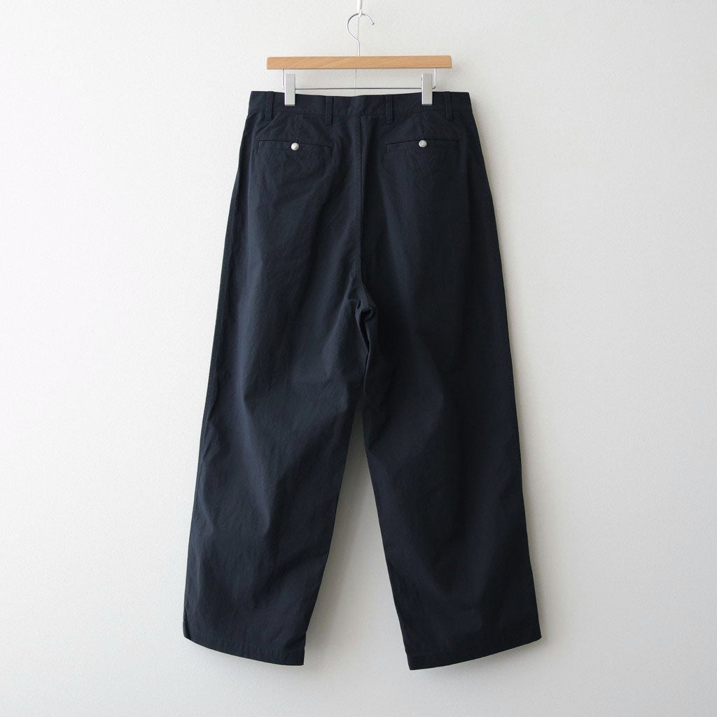 ナイロンオックス 製品染め タックパンツ #BLACK [HQ-P003-051]