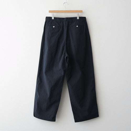 ナイロンオックス 製品染め タックパンツ #BLACK [HQ-P003-051]