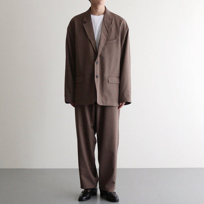 WOOLY TWILL TROUSERS #BROWN [FSC243-40178]