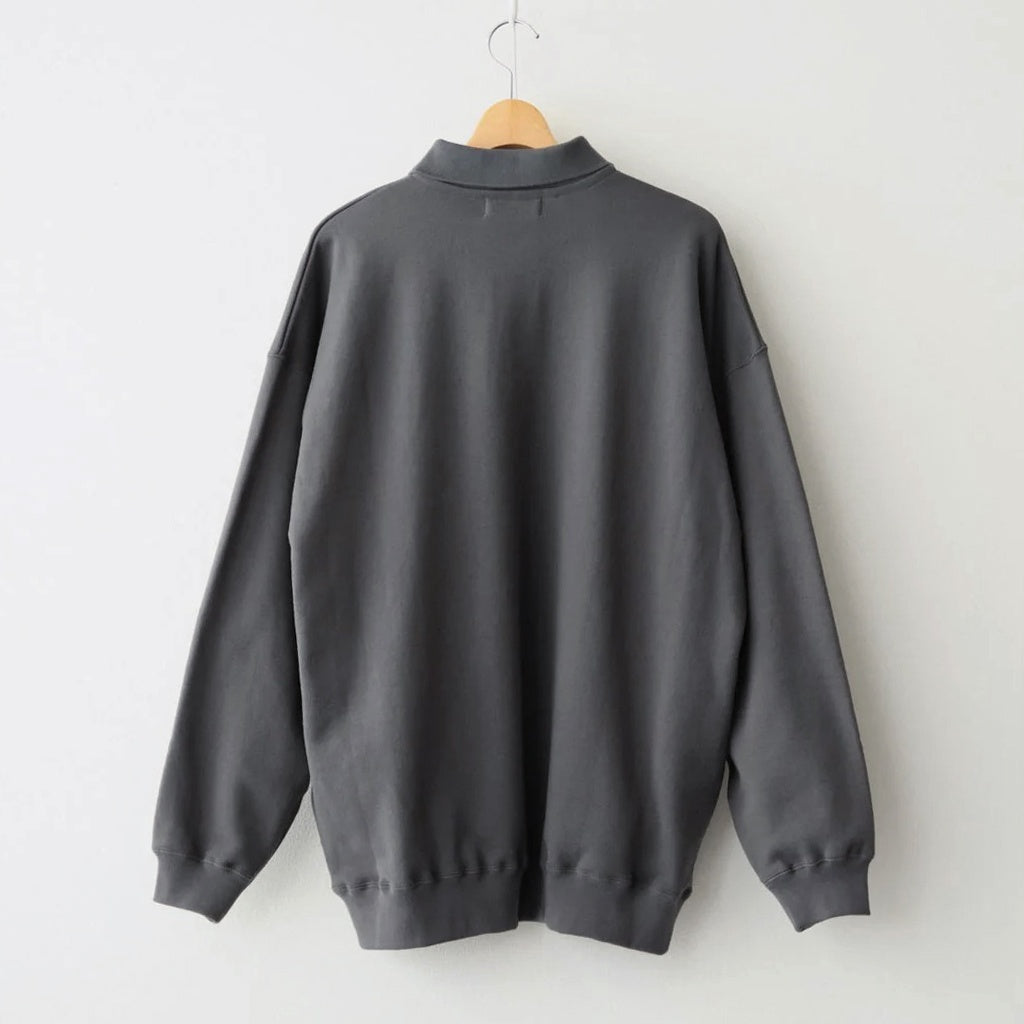 AZUMA Terry Pullover Polo Sweat #GRAY [GU263-70251B]