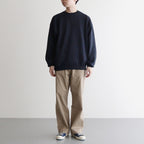 AZUMA Terry Crew Neck Sweat #NAVY [GU253-70240B]