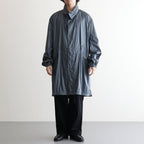 LEATHER LIKE POLYESTER SNOW PARKA #DUSTY GREEN [YK24SS0636C]