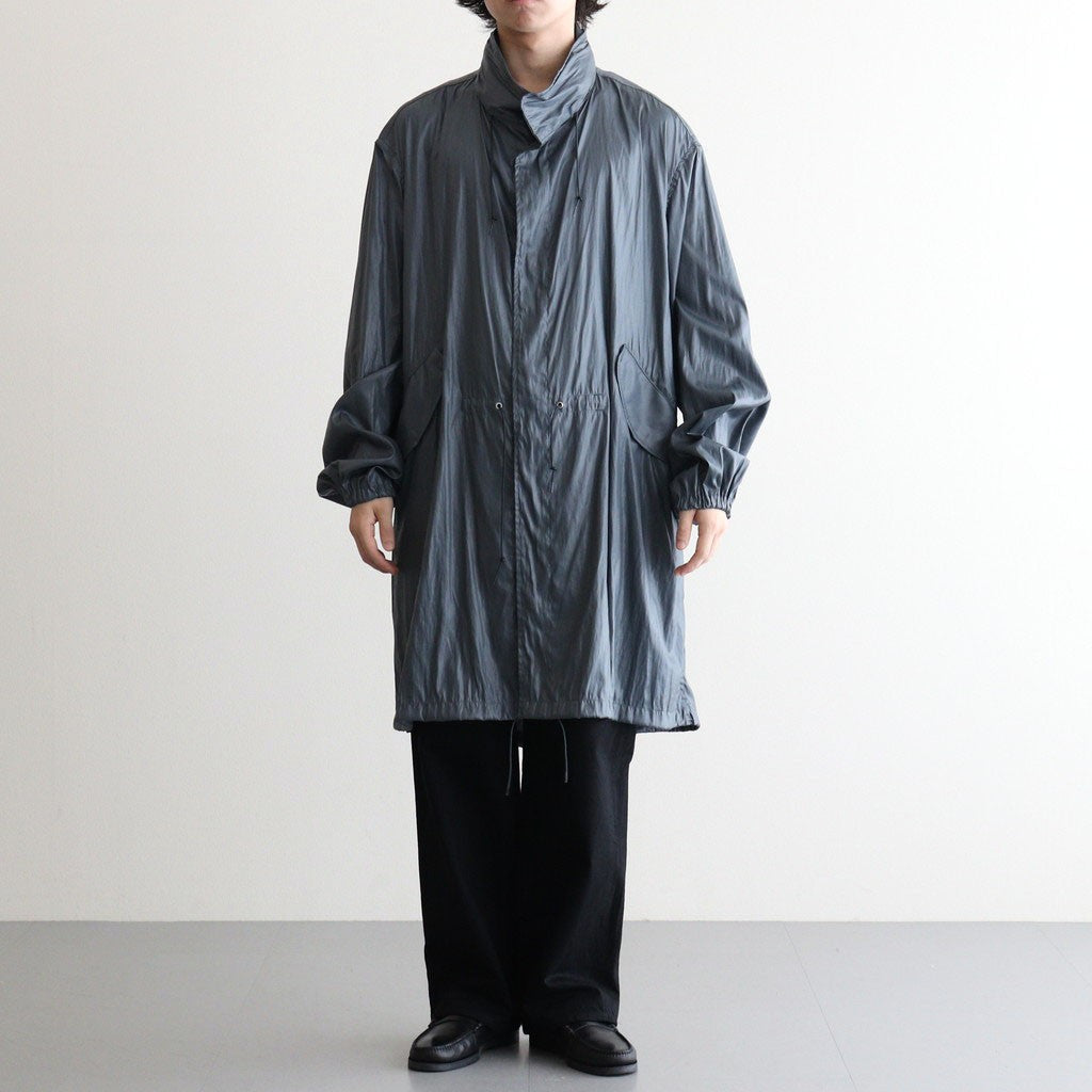 LEATHER LIKE POLYESTER SNOW PARKA #DUSTY GREEN [YK24SS0636C]