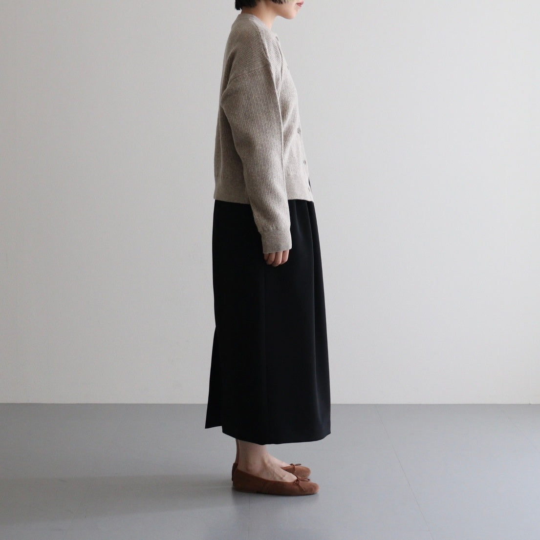 Women's Cable C/N Cardigan #BEIGE [2503-021]