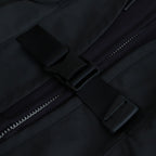 綿裏毛×エステル綿タフタ ジップパーカー #BLACK [HN-T011-051]