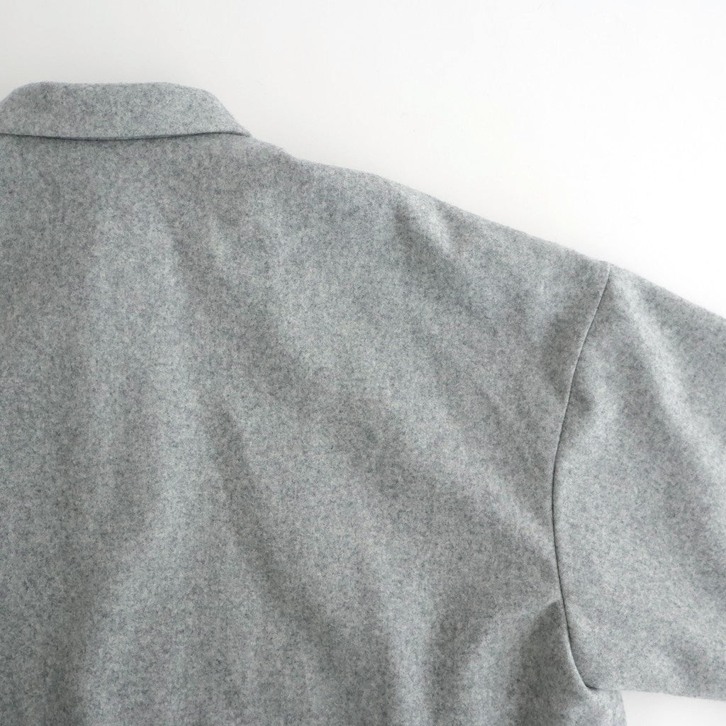 メルトンBigハーフコート #GRAY [D225-C548]