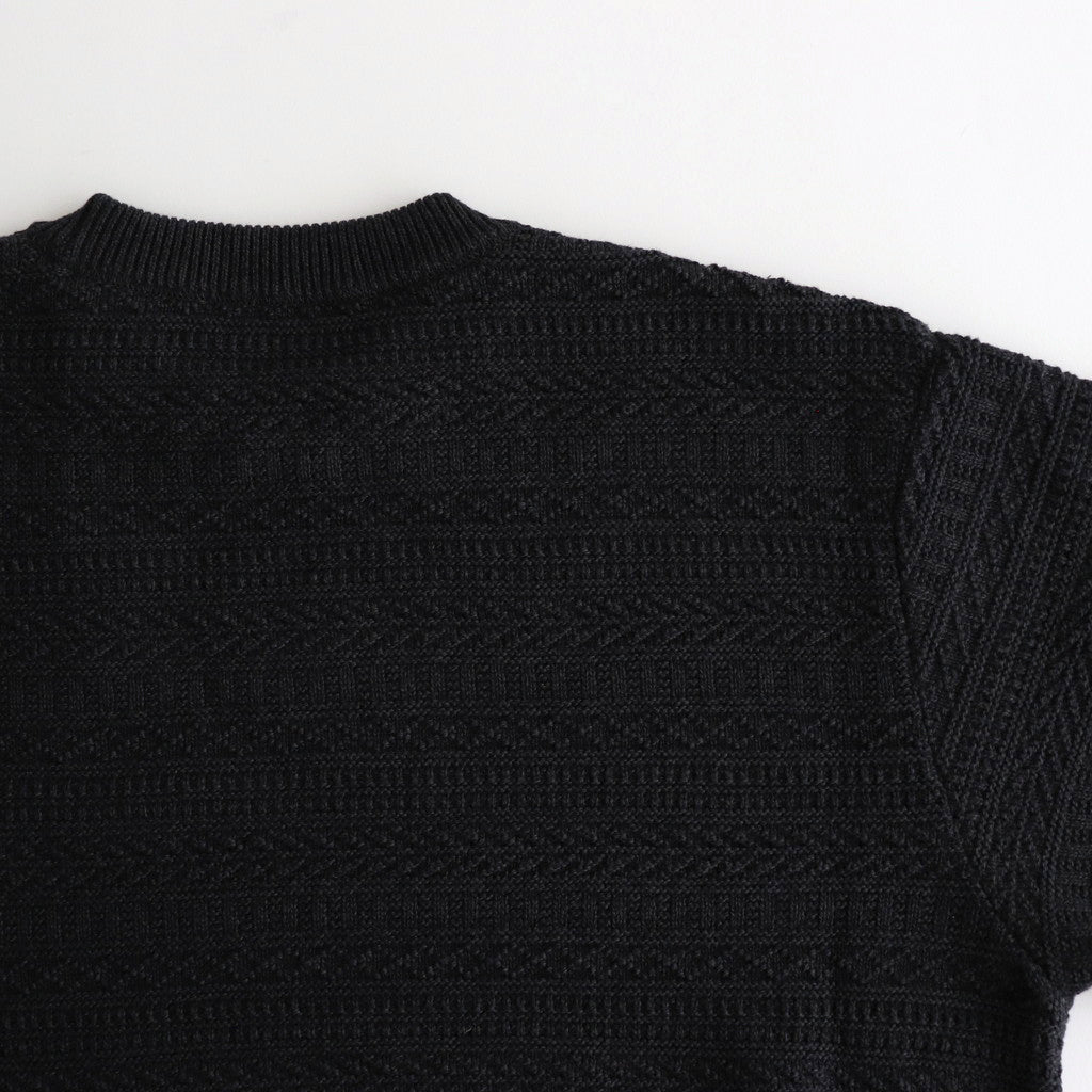 Fair Isle Links Knit #Black [2403-005]