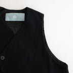 ヴィンテージNYラウンドカットパデッドベスト #BLACK X BLACK [D225-V401-V]