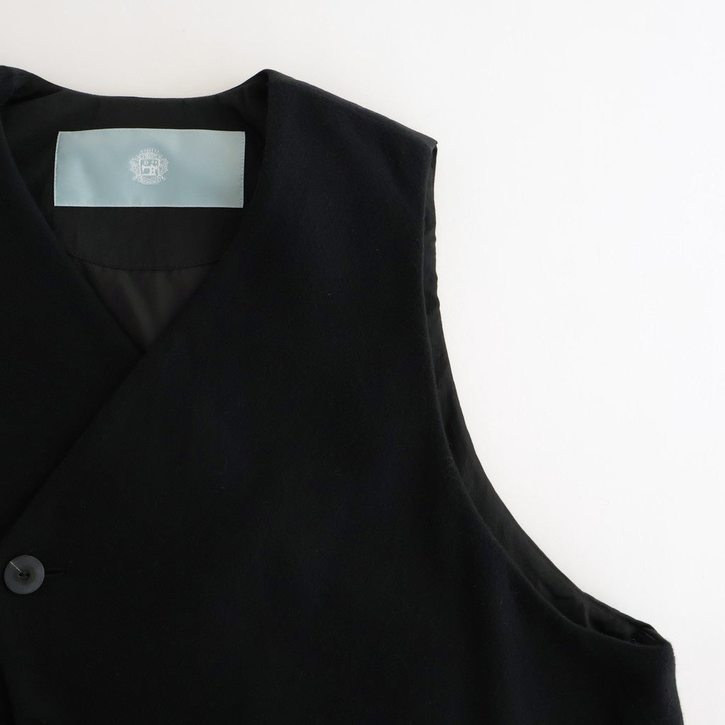 ヴィンテージNYラウンドカットパデッドベスト #BLACK X BLACK [D225-V401-V]
