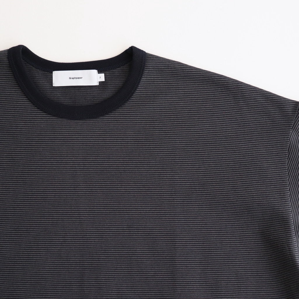 Narrow Border S/S Tee #NAVY × GRY [GU251-70116B]