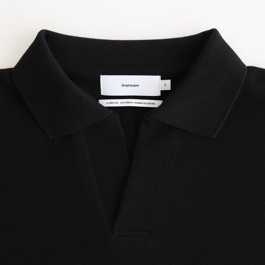 Cotton Pique Jersey S/S Skipper Polo #BLACK [GU251-70057]