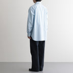 Cotton Poplin Striped Classic Shirt #Blue [OFH010SH12]