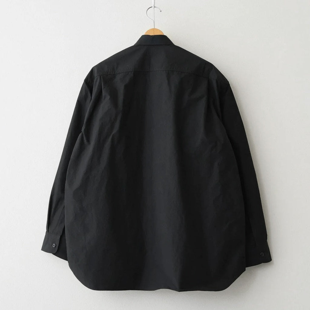 綿ナイロンウェザー L/S シャツ #BLACK [HQ-B013-051]