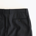 WOOL KID MOHAIR HOP SACK TWO-TUCK SLACKS #DARK NAVY [A25SP02MH]