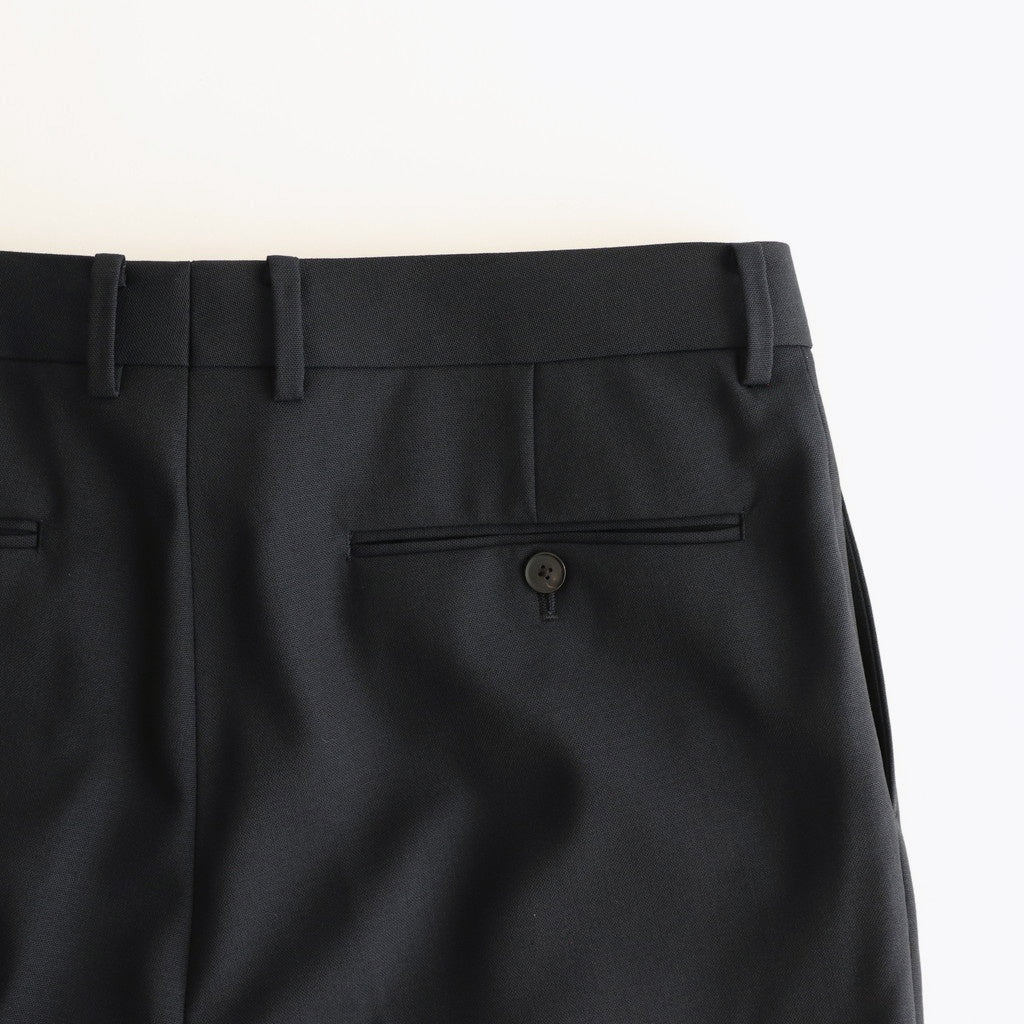 WOOL KID MOHAIR HOP SACK TWO-TUCK SLACKS #DARK NAVY [A25SP02MH]