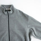 PURE SILK COMFORT FLEECE ZIP BLOUSON #TOP GRAY [A26AB01SF]