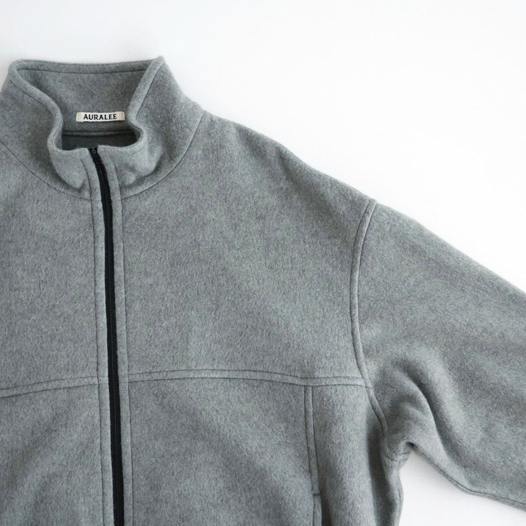 PURE SILK COMFORT FLEECE ZIP BLOUSON #TOP GRAY [A26AB01SF]