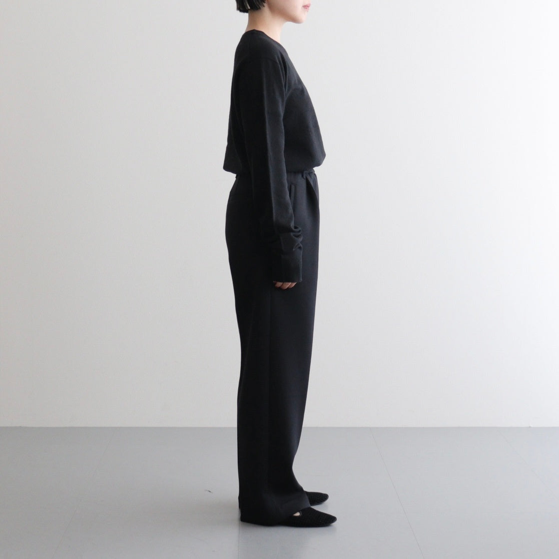 Wool Cashmere Seamless Knit #BLK [12520538]