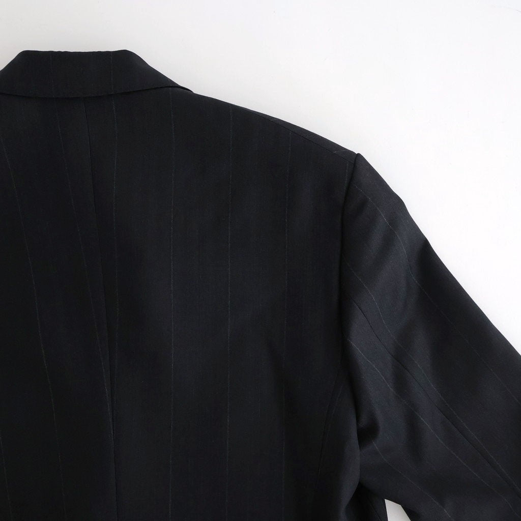 BLUEFACED WOOL JACKET #CHARCOAL NAVY STRIPE [A26SJ03BA]
