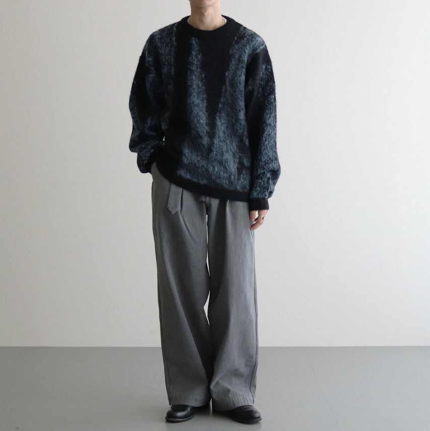 JACQUARD MOHAIR SWEATER #BLUE [YK24FW0815S]