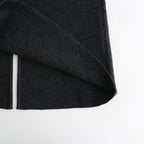 SMOOTH FULLED WOOL KNIT DRESS #CHARCOAL [A26AD03KS]