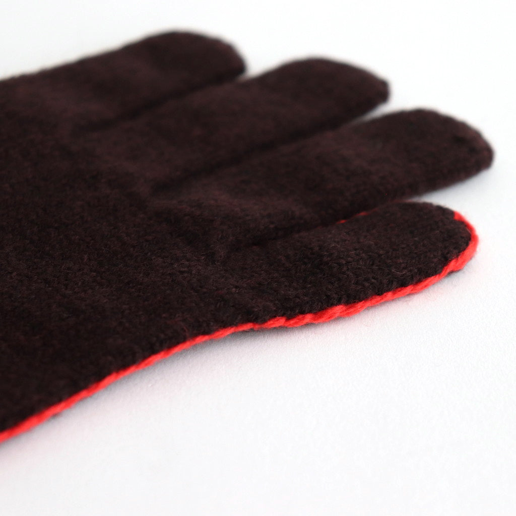 KNIT GLOVES #BROWN [YK24FW0835A]