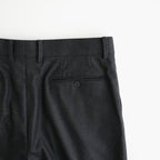 WOOL FULLING FLANNEL ONE-TUCK SLACKS #TOP CHARCOAL [A26AP03CF]