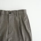 EXTRA FINE WOOL EASY LONG WIDE TROUSERS #GREIGE [ST.1611]