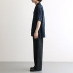 Leaf Pattern Printed Open Collar Shirt #NAVY [YK26SS01202SH]