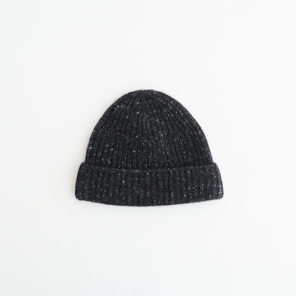 CASHMERE NEP KNIT CAP #MIX BLACK [A26AC08NE]