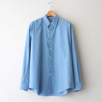 WASHED FINX TWILL BIG SHIRT #BLUE [A25SS02TN]