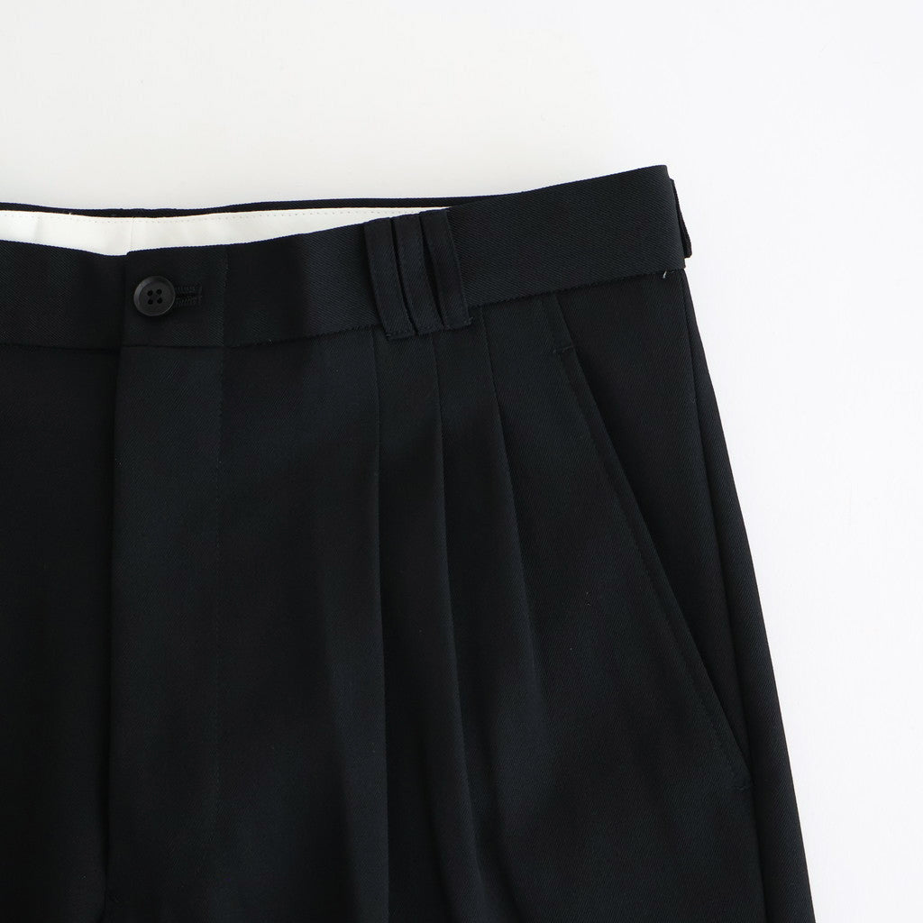 3pleated Wide-leg Trousers #BLACK [YK25FW01051P]