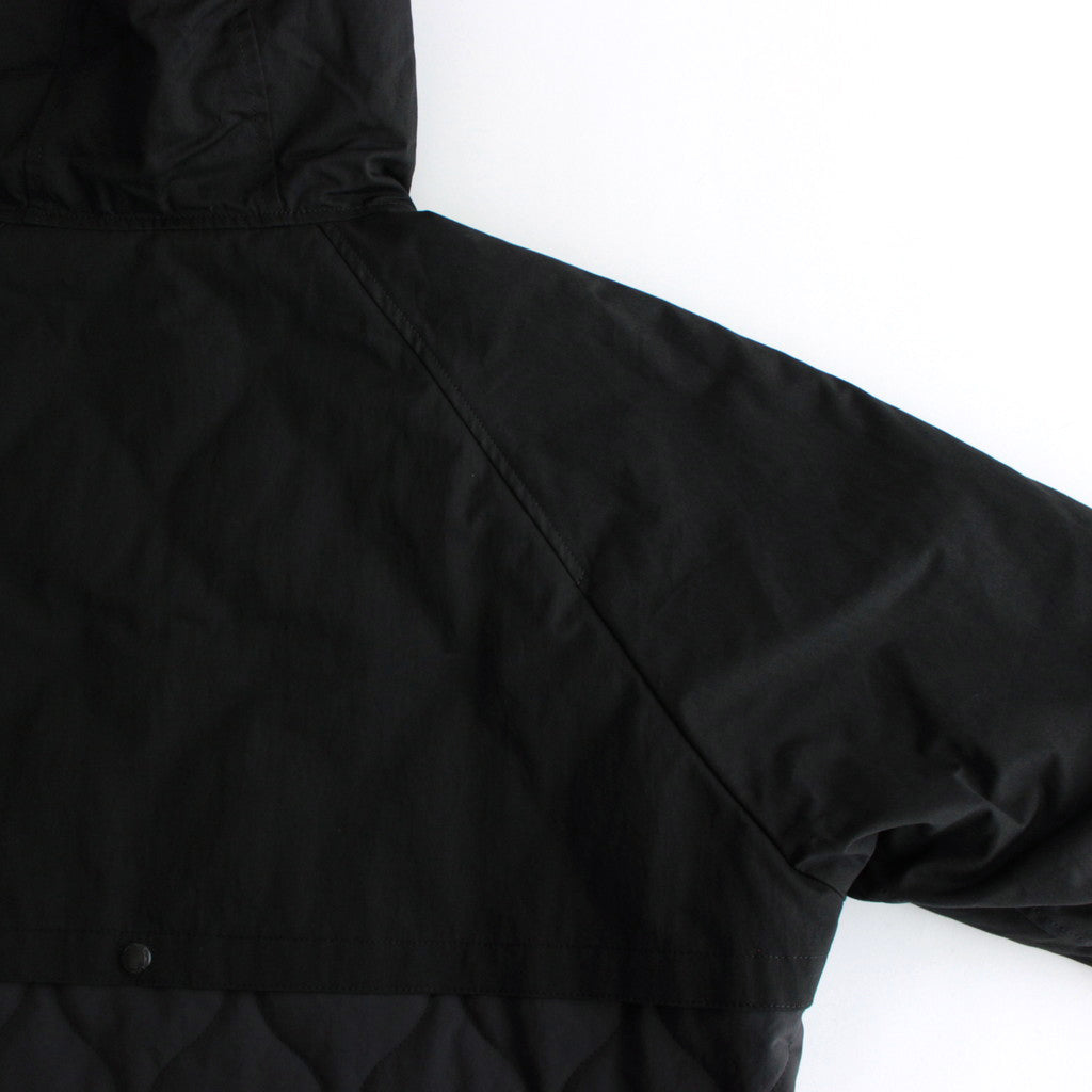 綿ナイロンウェザー×エステルタッサー ジャケット #BLACK [HN-J025-051]
