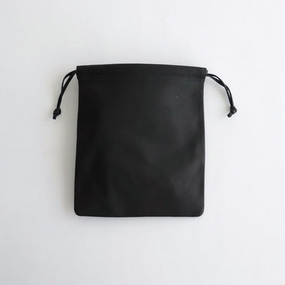 Double Faced DRAWSTRING POUCH : L #BLACK [DA76]