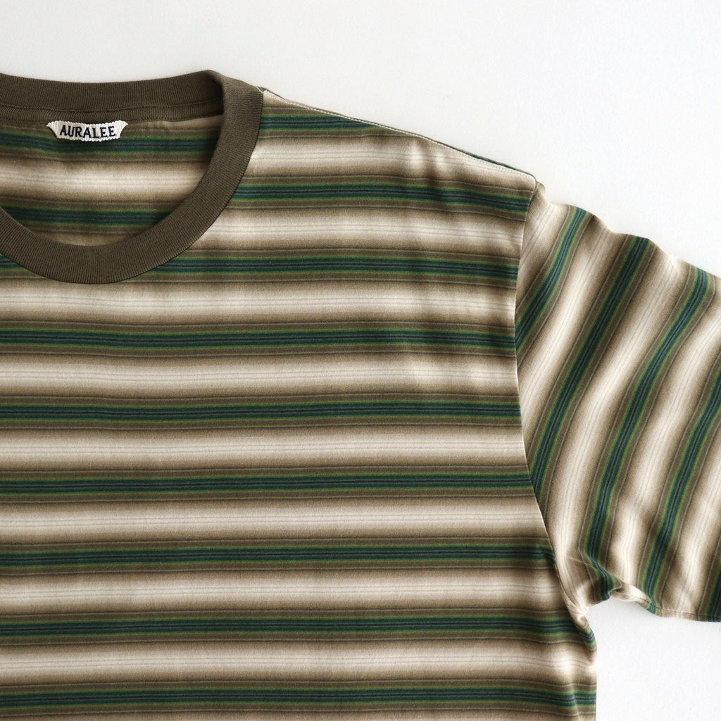 GRADIENT STRIPE JERSEY TEE #FADE BROWN STRIPE [A25AT02GJ]