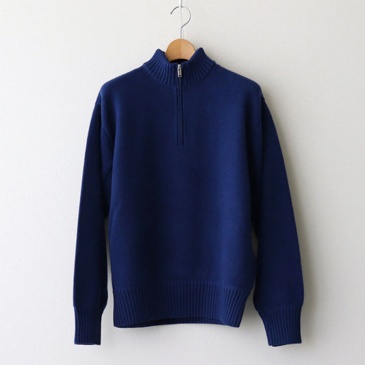 HALF ZIP PULLOVER SWEATER #ROYAL BLUE [YK24FW0833S]