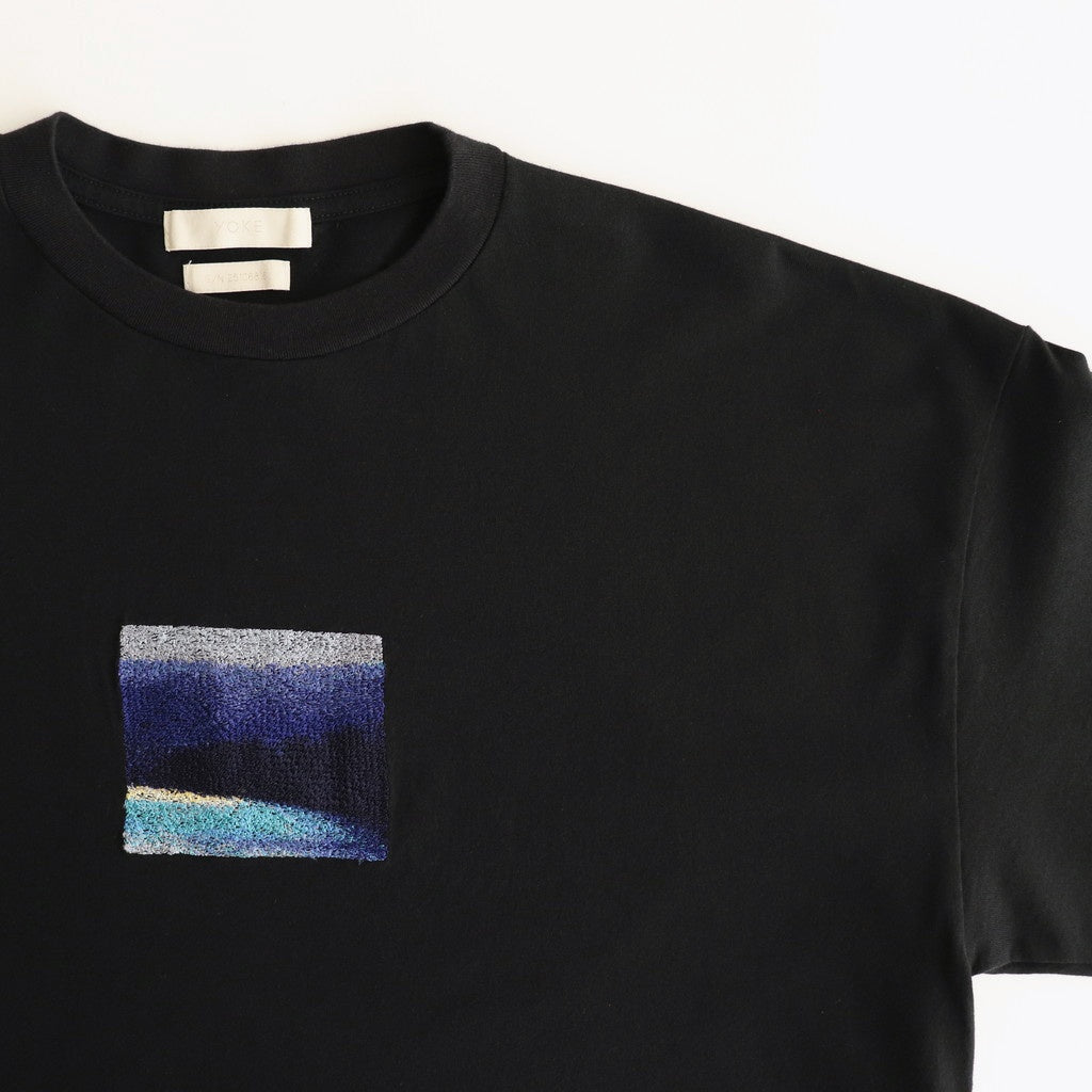 EMBROIDERY T-SHIRT #BLACK [YK25SS0981CS]