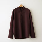 HIGH TWIST WOOL KNIT SHIRT CARDIGAN #RED BROWN [A26AC01CK]