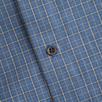 Cotton Check Cape Shirt #BLUE [I26SS-SH101A]