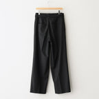 SUPER FINE TROPICAL WOOL TWO-TUCK SLACKS #BLACK [A25SP04MT]