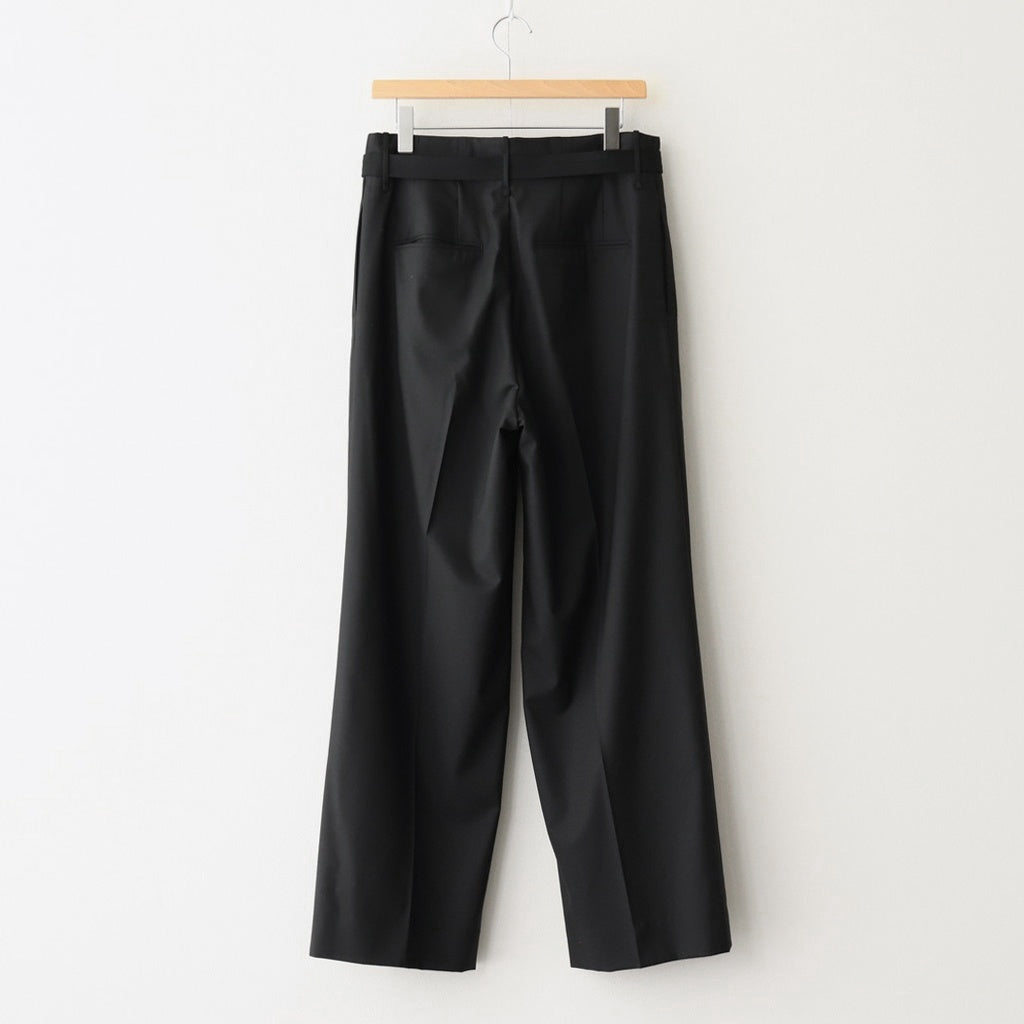 SUPER FINE TROPICAL WOOL TWO-TUCK SLACKS #BLACK [A25SP04MT]