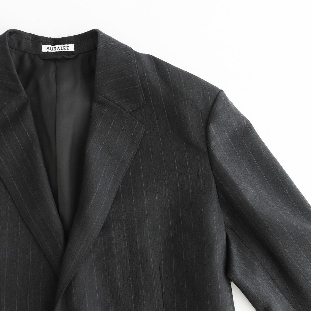BLUEFACED WOOL JACKET #CHARCOAL NAVY STRIPE [A26AJ03BS]