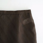 SHEER SILK COTTON CUT JACQUARD PENCIL SKIRT #DARK BROWN [A26SS02SO]