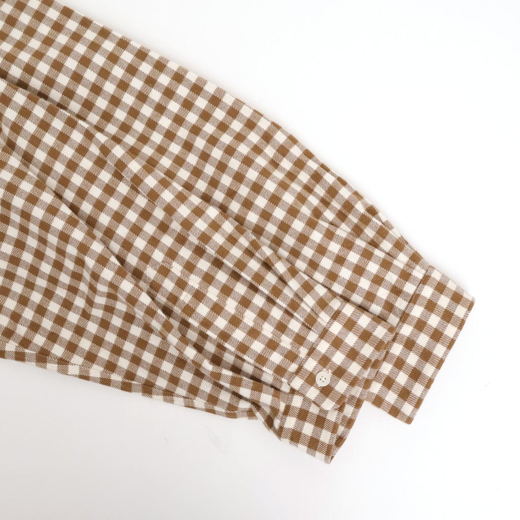 ボタンシャツ ワイド Button Shirt – Wide #BROWN-CH [11052102]