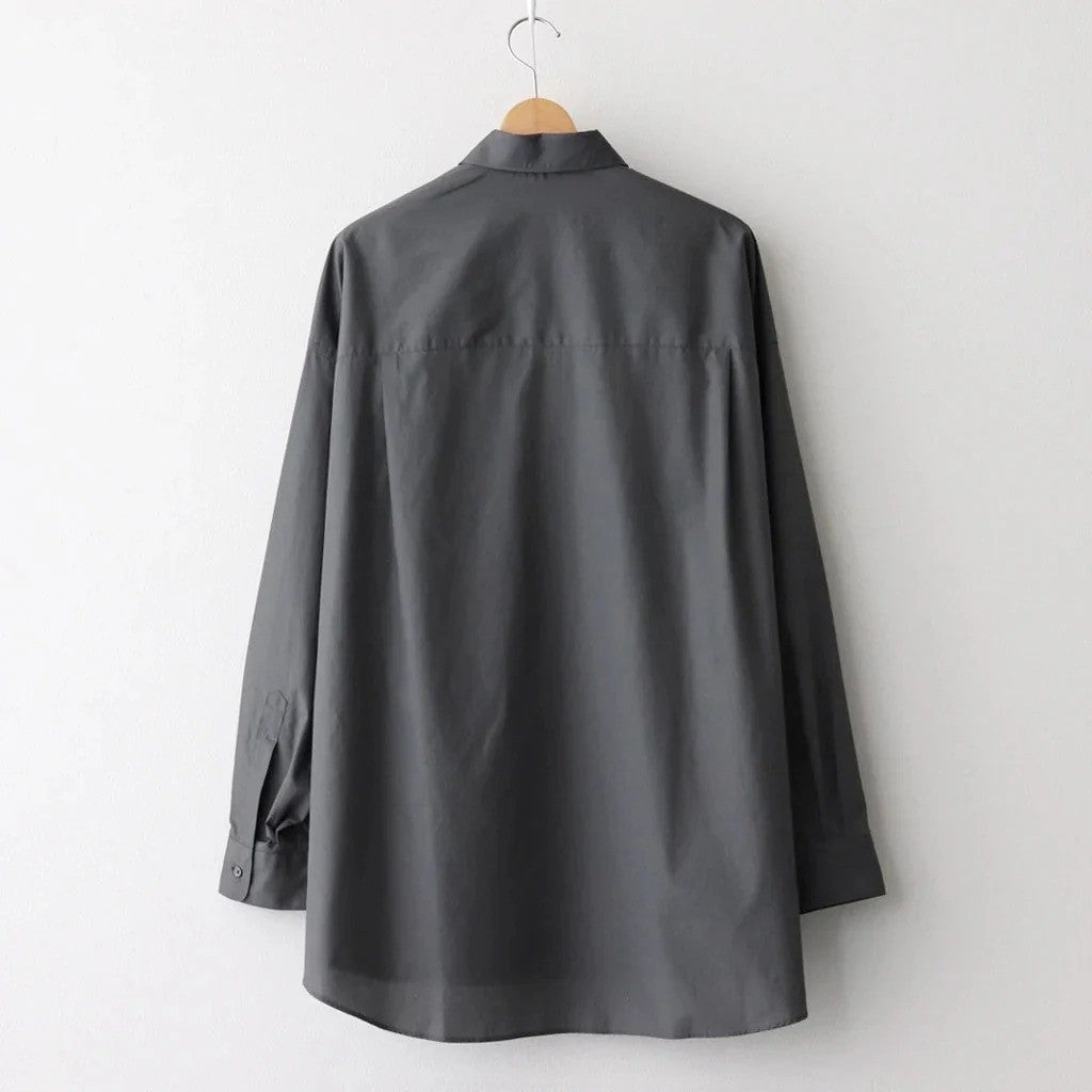 Broad L/S Oversized Regular Collar Shirt #C.GRAY [GM261-50001B]