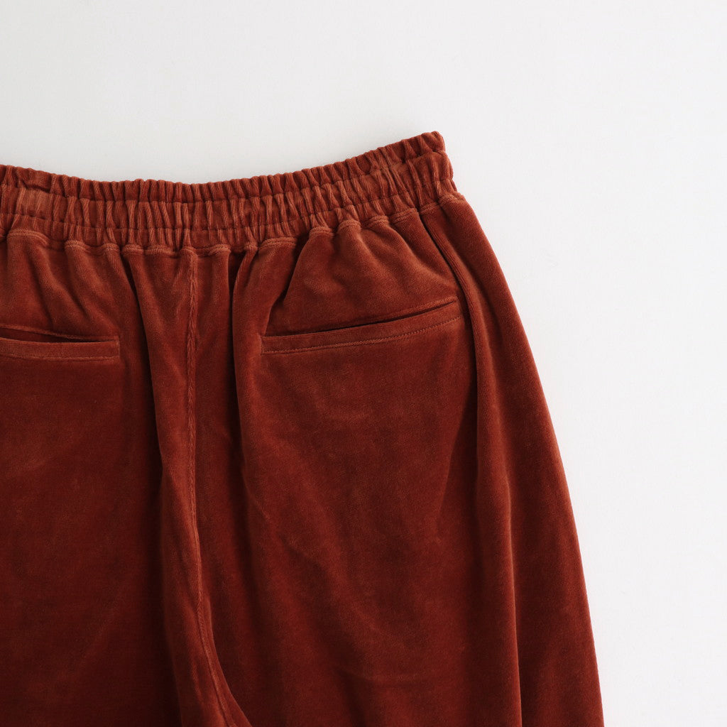 Compact Velour Easy Pants #BRICK [GM243-70292]